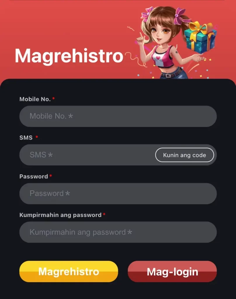 JILINO1 register page showing a simple step-by-step guide to create an account quickly and easily